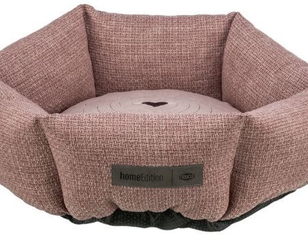 Viviana bed, round, diam 50 cm, antique pink
