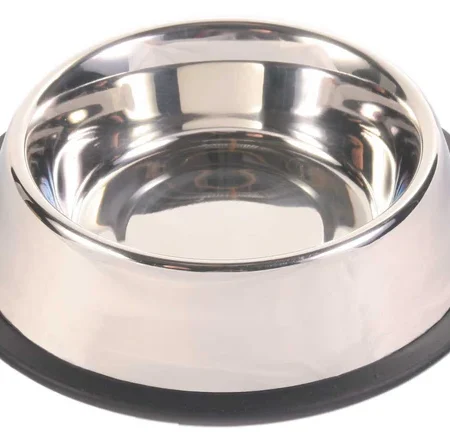 Stainless steel bowl, rubber base ring, 0.45 l/diam. 19 cm