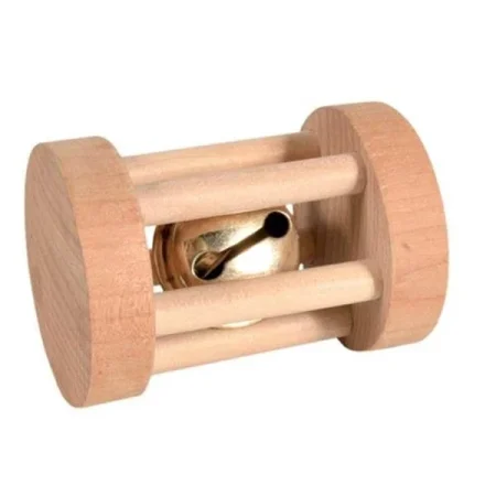 Wooden playing roll for small animals, ø 3.5 × 5 cm