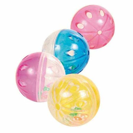 Rattling balls, diam. 4.5 cm, 4 pcs.