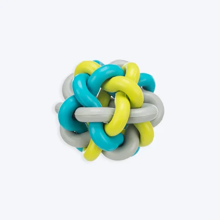 Knotted ball, natural rubber, ø 7 cm