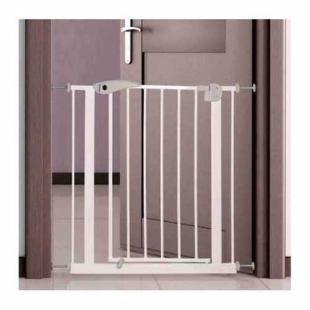 Barrier for dogs, metal, 75–85 × 76 cm, white