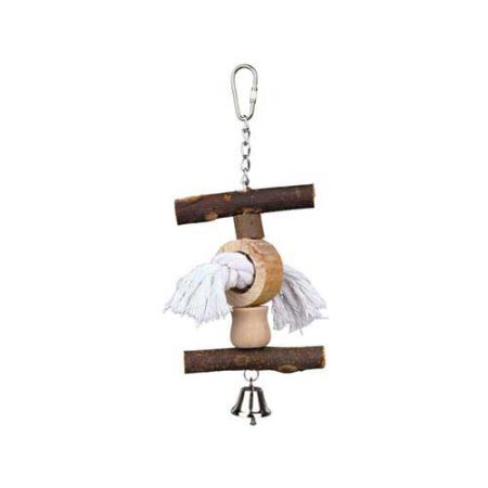 Natural Living toy with bell/rope, 20 cm
