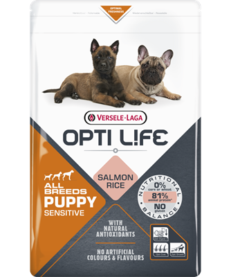 Opti Life All Breeds Sensitive Puppy with Salmon, 2.5kg