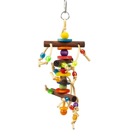 Colourful hanger with wooden blocks & toys