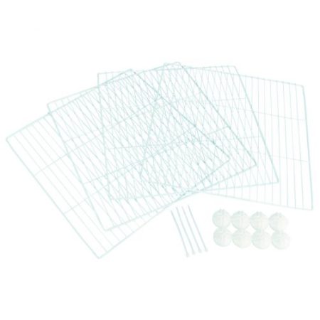 4 extension elements for #62460 metal, 35 x 35cm, white