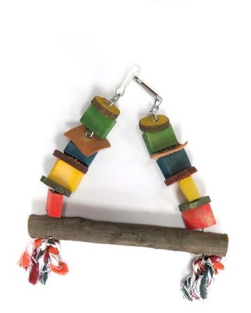 BIG WOODEN TOY FOR PARROTS 30x33cm