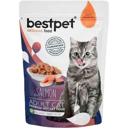 Bestpet Adult Cat Food with Beef and Chicken Meat 85gr x 5