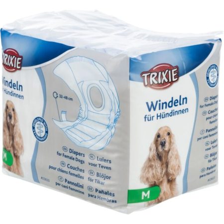 Diapers for female dogs – (Size: M) ( Contents: 12pcs) (Waist Circum.: 32 – 48cm)