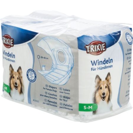 Diapers for female dogs – (Size: S - M) ( Contents: 12pcs) (Waist Circum.: 28 – 40cm)