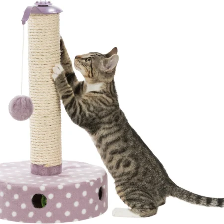 Junior scratching post, fleece, ø 26 × 47 cm, light lilac