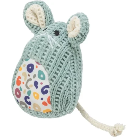 Mouse, seated, fabric, catnip, 11 cm