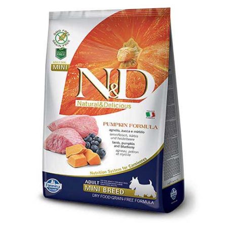 N&D Pumpkin Mini Adult Lamb & Blueberries 2.5kg
