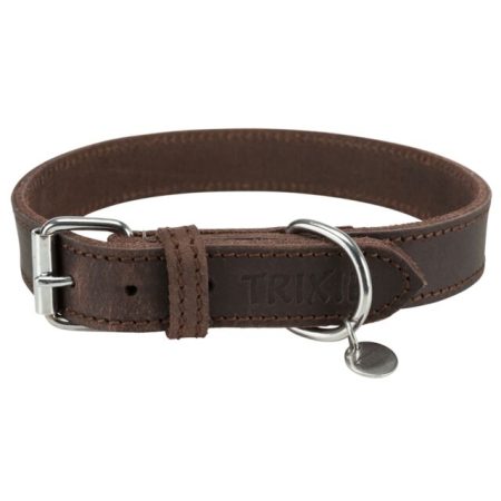 Greased Leather Collar Rustic M-L