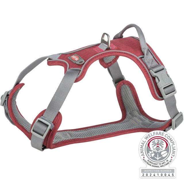 Premium Active Harness (Colour: Sangria) (Size - M) (Measurements: 49 - 69cm/20mm) (Stomach Circum.: 49 - 69cm)