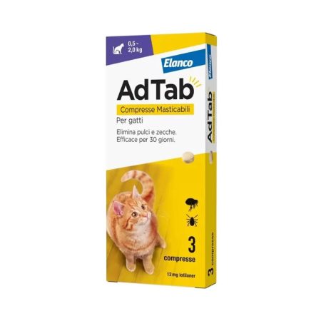 ELANCO ADTAB ANTIPARASITIC 0.5-2.0 KG CHEWABLE TABLETS
