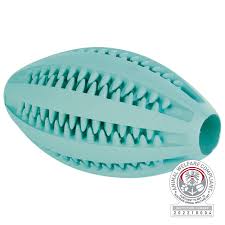 Denta Fun rugby ball, mint flavour, natural rubber, 11 cm