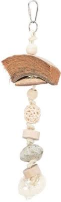 Natural toy coconut/rattan/lava rock, 35 cm