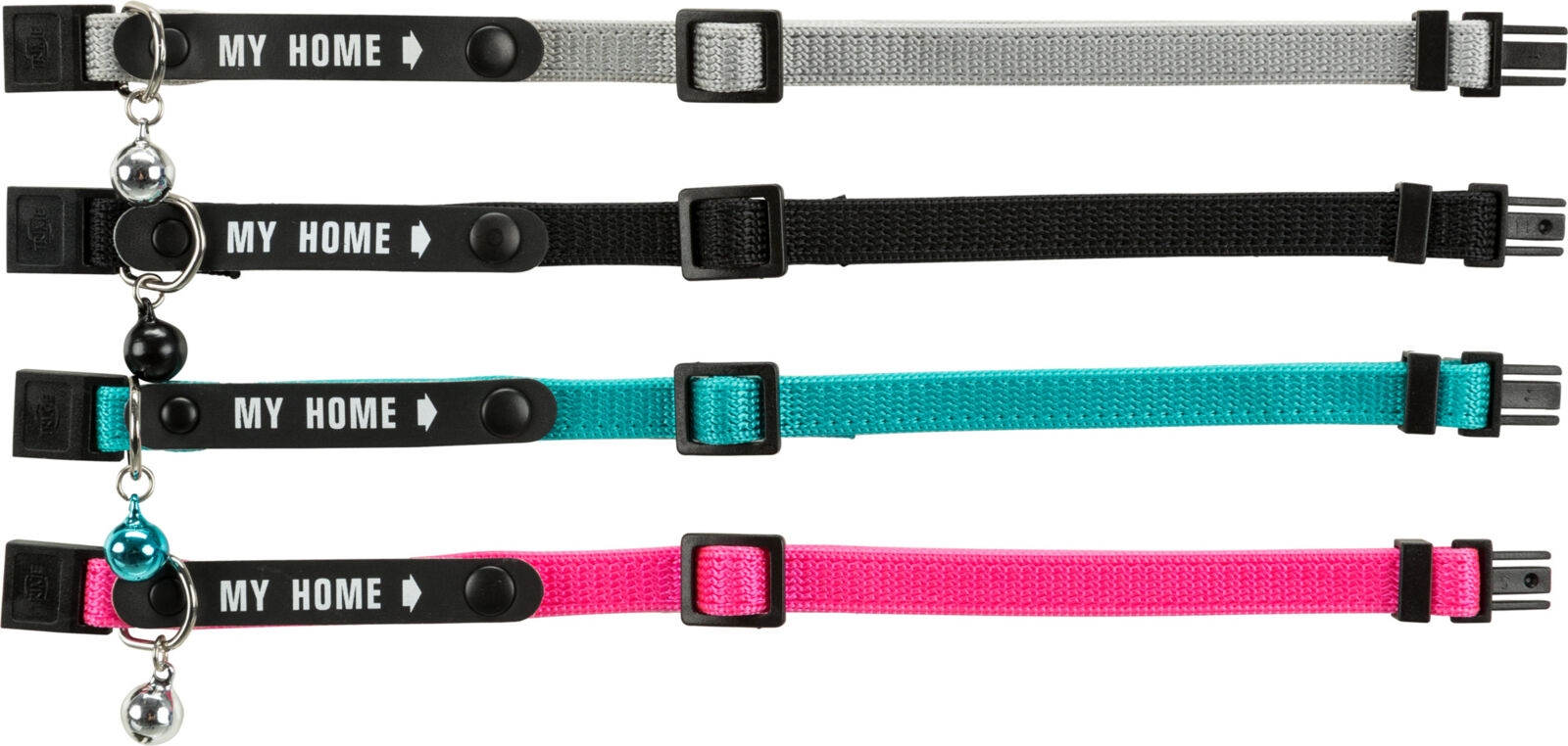 Cat collar with address tag, nylon