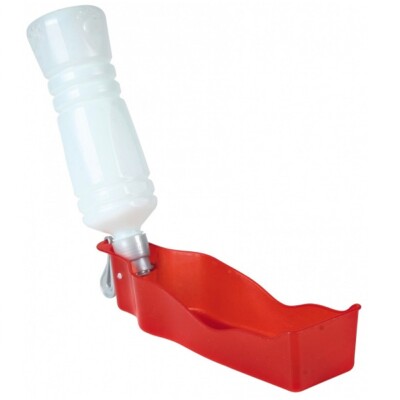 Bottle with bowl, plastic, 700 ml