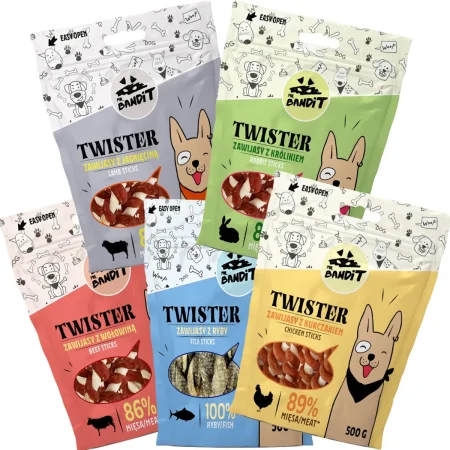 Mr. Bandit TWISTER Dog Treats, 500g