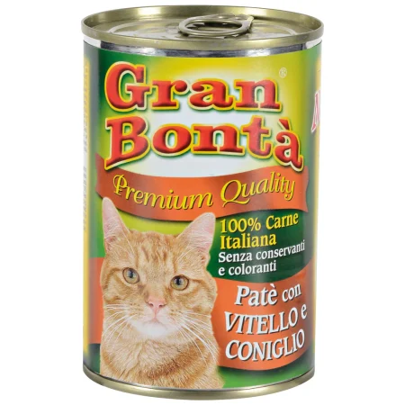 Gran Bonta Cat Pate, Rabbit & Veal, 400g