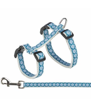 Trixie Cat Harness With Lead, For All Cats, 27-45cm GREY/BLUE