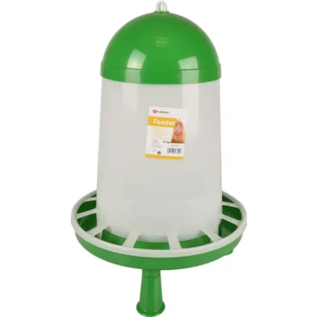 Feeding trough with feet Poultry Twist Green & White, 8kg