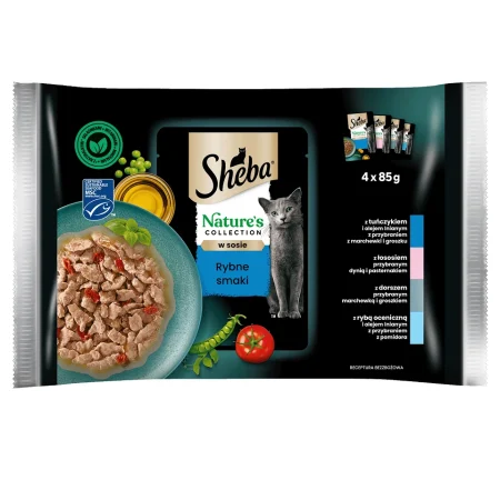 SHEBA NATURE'S COLLECTION FISH 4 PACK 4x85g *3+1 FREE*
