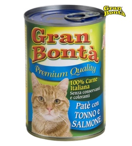Gran Bonta Cat Pate, 400 g, Tuna & Salmon