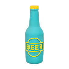 Beer bottle, latex, 12.5 cm, blue