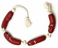 Snack Toy sausage chain of 4, vinyl, 75 cm