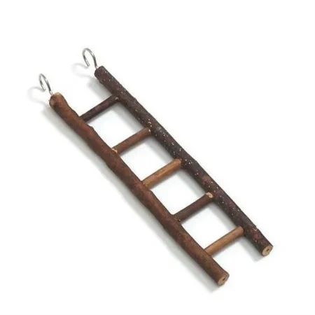 PARAKEET LADDER 5 STEPS, 26 CM NATURAL WOOD