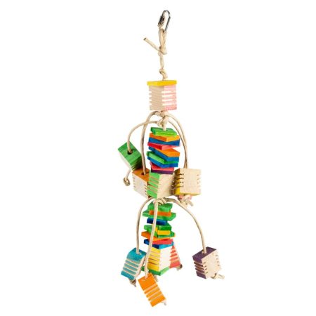 DUVO+ PARROT TOY GROOVY WOODEN CLUSTER